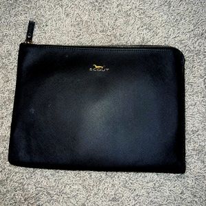 Scout Black Pleather Zip Pouch